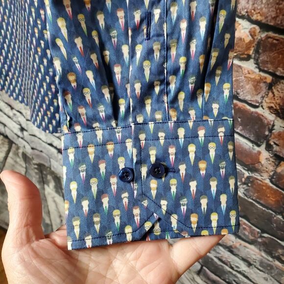 Stenströms Fun Print Button Up Dress Shirt - Picture 5 of 9